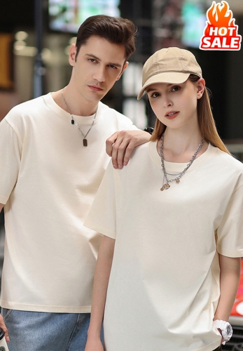 210G 40S Double Yarn Cotton Solid Color T-Shirt