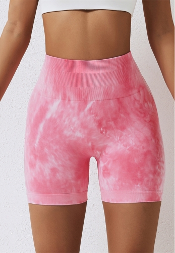 Splatter Dye Seamless Yoga Shorts