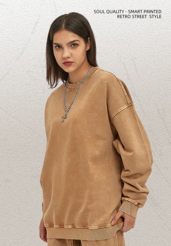 420g batik round neck sweater