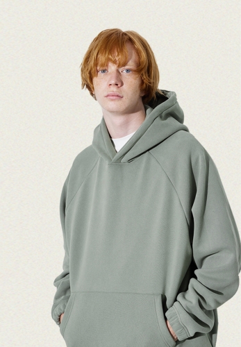 420G Solid color polar fleece thickened sweatshirt