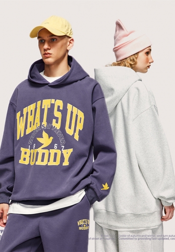 320g brushed double-sided printed hoodie