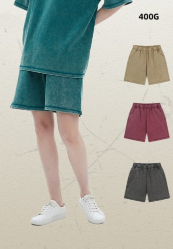 400g batik washed shorts