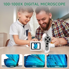 Microscope for Kids, 1000X Handheld Microscope with 2