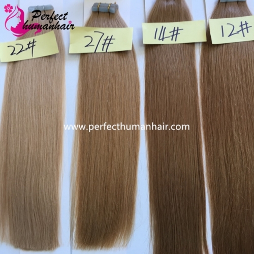 Tape In Hair Extensions Human Hair 100% Real Remy Human Hair Extension 22inch
