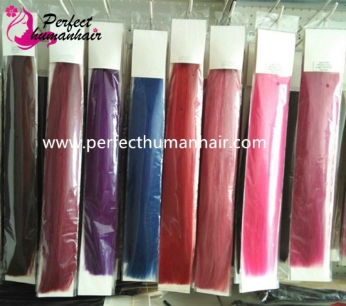 indian remy Human Tape In Hair Extensions Fancy Color  Silky Straight Tape Hair Extensions double drawn tape hair