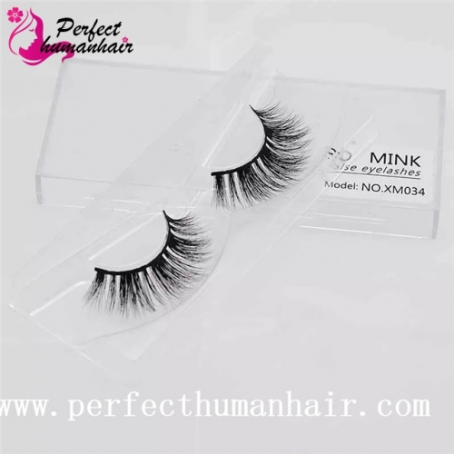 Mink Lashes 3D Mink False Eyelashes Long Lasting Lashes Natural & Lightweight Mink Eyelashes 1 pair Packaging XM034