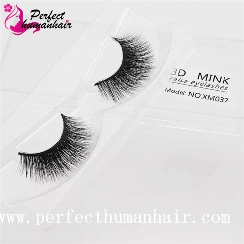 Mink Lashes 3D Mink False Eyelashes Long Lasting Lashes Natural & Lightweight Mink Eyelashes 1 pair Packaging XM037