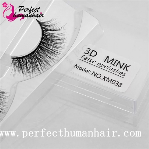 Mink Lashes 3D Mink False Eyelashes Long Lasting Lashes Natural & Lightweight Mink Eyelashes 1 pair Packaging XM038