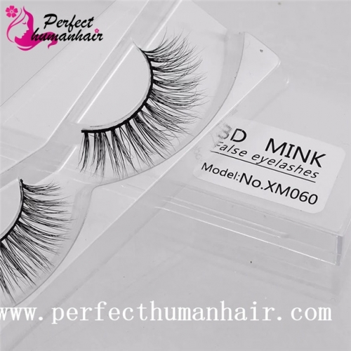 Mink Lashes 3D Mink False Eyelashes Long Lasting Lashes Natural & Lightweight Mink Eyelashes 1 pair Packaging xm060