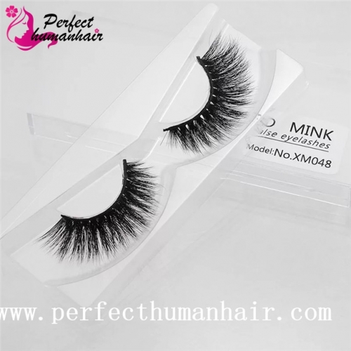 Mink Lashes 3D Mink False Eyelashes Long Lasting Lashes Natural & Lightweight Mink Eyelashes 1 pair Packaging xm048