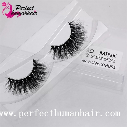 Mink Lashes 3D Mink False Eyelashes Long Lasting Lashes Natural & Lightweight Mink Eyelashes 1 pair Packaging xm051