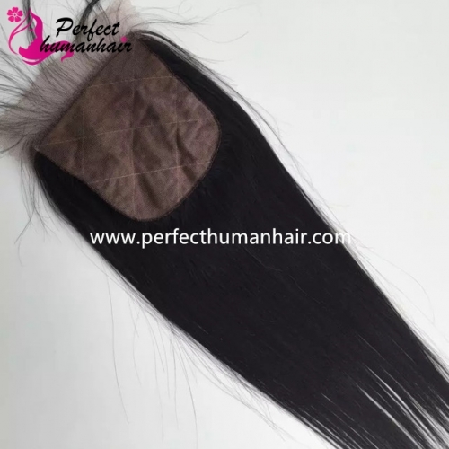 Wholesale Top Grade Silk Base Closure vrigin hair natural color  4*4 and 5*5