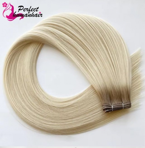100% virgin cuticle remy hair Human Hair Extension Thick Ends New Hand Tied Genius Weft