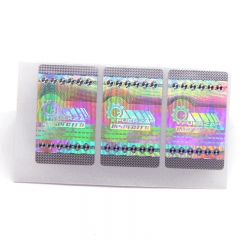 Custom Reflection Rainbow 3d Holographic Stickers Label, Adhesive Laser Prismatic Hologram Sticker for private label