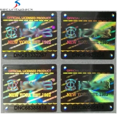 Original 3D custom authentic hologram stickers with serial numbers laser sticker