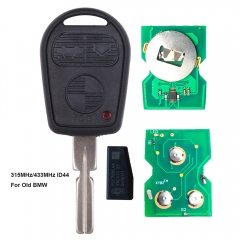 KYDZ Remote Key 3 Buttons 315MHz/433MHz ID44 Chip Inside for Old BMW HU58 Blade