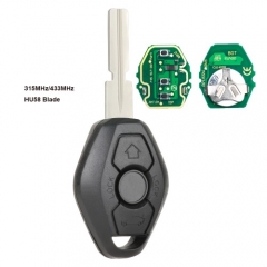EWS Remote Key 3 Button For BMW 3 5 7 SERIES E38 E39 E46 With Chip 315MHZ/433MHZ HU58
