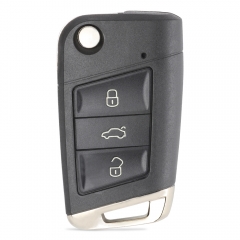 Flip Remote Key Shell Case Fob for Volkswagen Golf 7 MK7 GTI, Skoda Octavia 2015