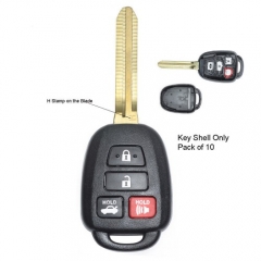 Replacement Remote Key Shell Case 3+1 Button Fob for Toyota HYQ12BDM (H Stamp on Blade)
