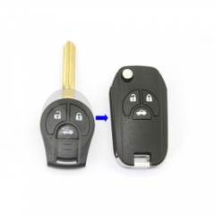 Modified Folding Remote Key Shell 3 Button for Nissan Sylphy