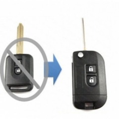 Modified Folding Remote Key Shell 2 Button for Nissan MICRA K12 Note Qashqai Navara