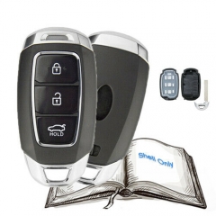 Smart Remote Key Shell Case Fob 3 Button for Hyundai Tucson I30 Creta Solaris