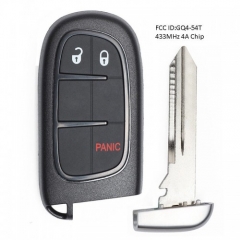 Replacement Remote Start Smart Key Fob for Jeep Cherokee 2014-2019 FCC: GQ4-54T - 433MHz 4A