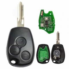 Remote Car key 3B fob 433MHz with PCF7961M HITAG AES Chip Uncut VAC102 for Renault Logan II Sandero II 2014