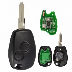 Remote Car key 2B fob 433MHz with PCF7961M HITAG AES Chip Uncut VAC102 for Renault Logan II Sandero II 2014