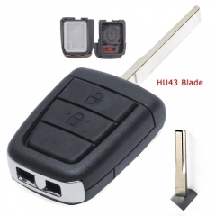 Remote Key Shell Case Fob 2+1 Button for Holden VE COMMODORE Omega Berlina Calais SS SV6 HSV GTS HU43 Blade