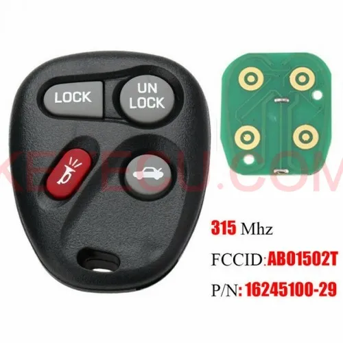 Replacement Remote FOB for GM GMC CHEVY BUICK PONTIAC OLDS ABO1502T 16245100-29 Replacement Remote FOB for GM GMC CHEVY BUICK PONTIAC OLDS ABO1502T 16245100-29
