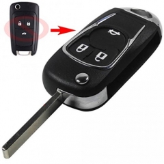 Folding Remote Key Shell 3 Button HU100 for Chevrolet Opel