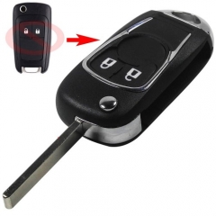 Folding Remote Key Shell 2 Button HU100 for Chevrolet Opel