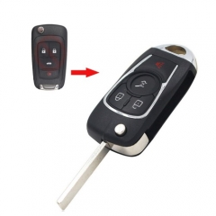 Folding Remote Key Shell 4 Button HU100 for Chevrolet Opel