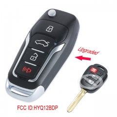 Upgraded Flip Remote Car Key Fob for Toyota RAV4 Tacoma 2014-2016 / Scion xB 2013-2015 FCC ID: HYQ12BDP