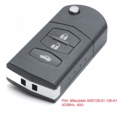 Upgraded Flip Remote Car Key Fob 3 Button for Mazda 2 6 2010-2013 P/N: Mitsubishi SKE126-01