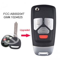 Upgraded Flip Remote Car Key Fob 315MHz ID46 for Buick Chevrolet GMC (FCC ID: AB00204T / P/N: 1024625)