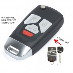 Upgraded Flip Remote Key Fob 315MHz ID46 for 2014-2016 GMC Sierra M3N-32337100