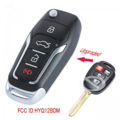Upgraded Flip Remote Car Key Fob 314MHz H Chip for Toyota RAV4 Camry 2014-2016 FCC ID: HYQ12BDM