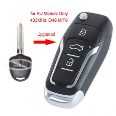 Upgraded Flip Remote Car Key Fob 2 Button 433MHz ID46 for Mitsubishi Pajero, Lancer &Outlander in Australia