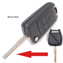 Modified Flip Remote Key Shell 3 Button for Opel HU43
