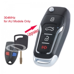 Upgraded Flip Remote Car Key Fob 4 Button 304MHz for Ford Falcon FPV XR6 XR8 2 & 3 Series 1999-2002 AU