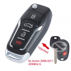 Upgraded Folding Remote Key Fob 433MHz G for Autralian Toyota Aurion 2006-2011