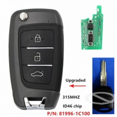 Upgraded Folding Remote Key Fob 315MHz ID46 Chip for Hyundai Accent /Verna/Getz 81996-1C100