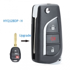 Upgraded Flip Remote Key Fob 314.4MHz H Chip for Toyota RAV4 Tacoma 2014-16 / Scion xB 2013-2015 HYQ12BDP