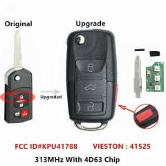 Upgraded Remote Flip Key fob 4D63 for 2006-2008 MAZDA 6 RX8 KPU41788 VIESTON : 41525