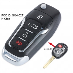 Upgraded Remote Key Fob for Toyota RAV4 Highlander 2014-2016 GQ4-52T with H Chip