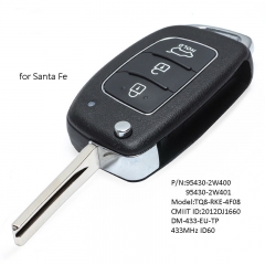 Remote Key Fob 433MHz 4D60 for Hyundai SantaFe 2012-2015 P/N: 95430-2W400