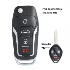 Upgraded Remote Key 313.8MHZ ID46 Chip for Mitsubishi Eclipse Galant FCC: OUCG8D620M