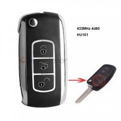 Upgraded Remote Flip Key Fob 433MHz 4D63/4D60 for Ford Fiesta Focus Mondeo C-Max